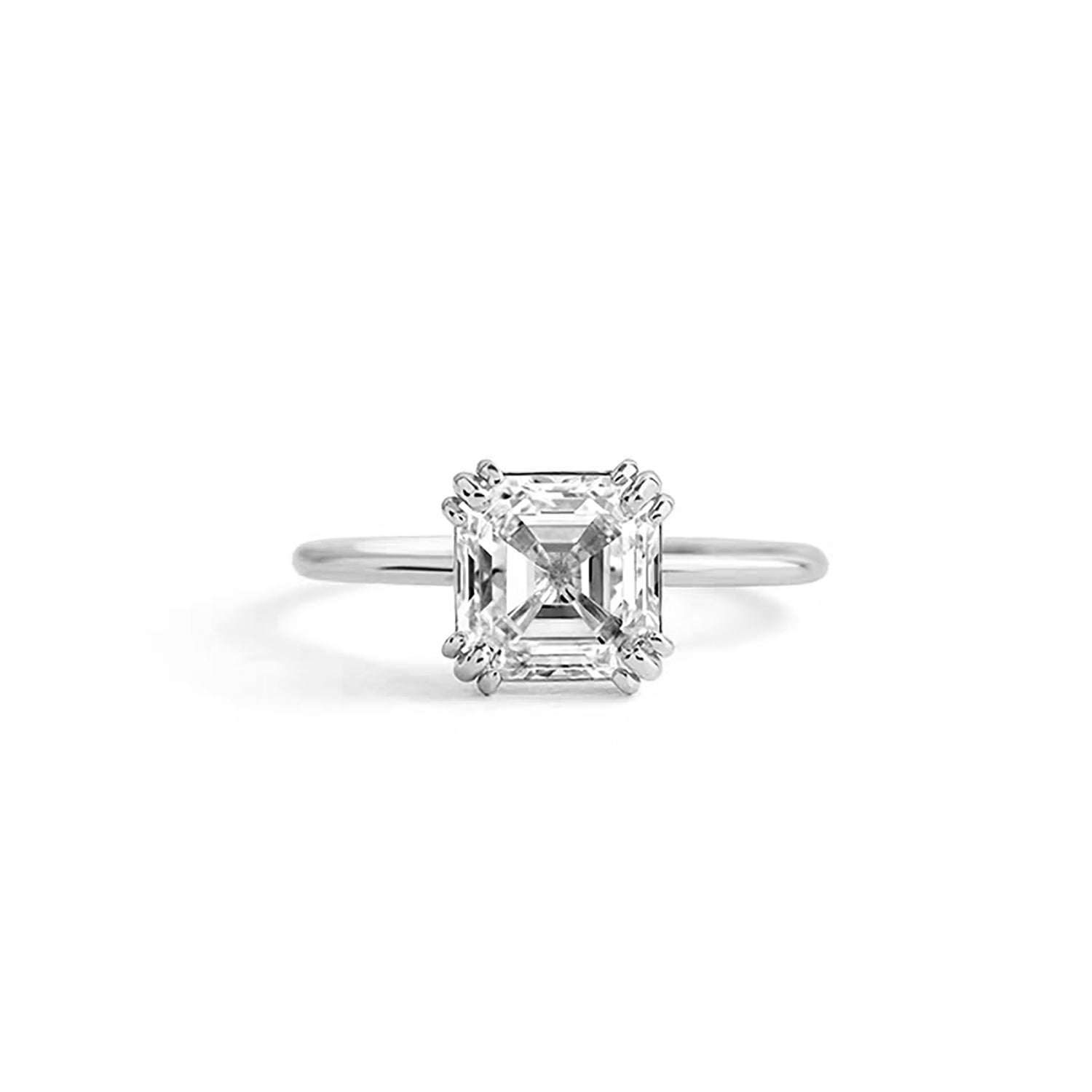 Prism Vault: Elegant Asscher Solitaire Ring Lab-Grown Diamond Ring