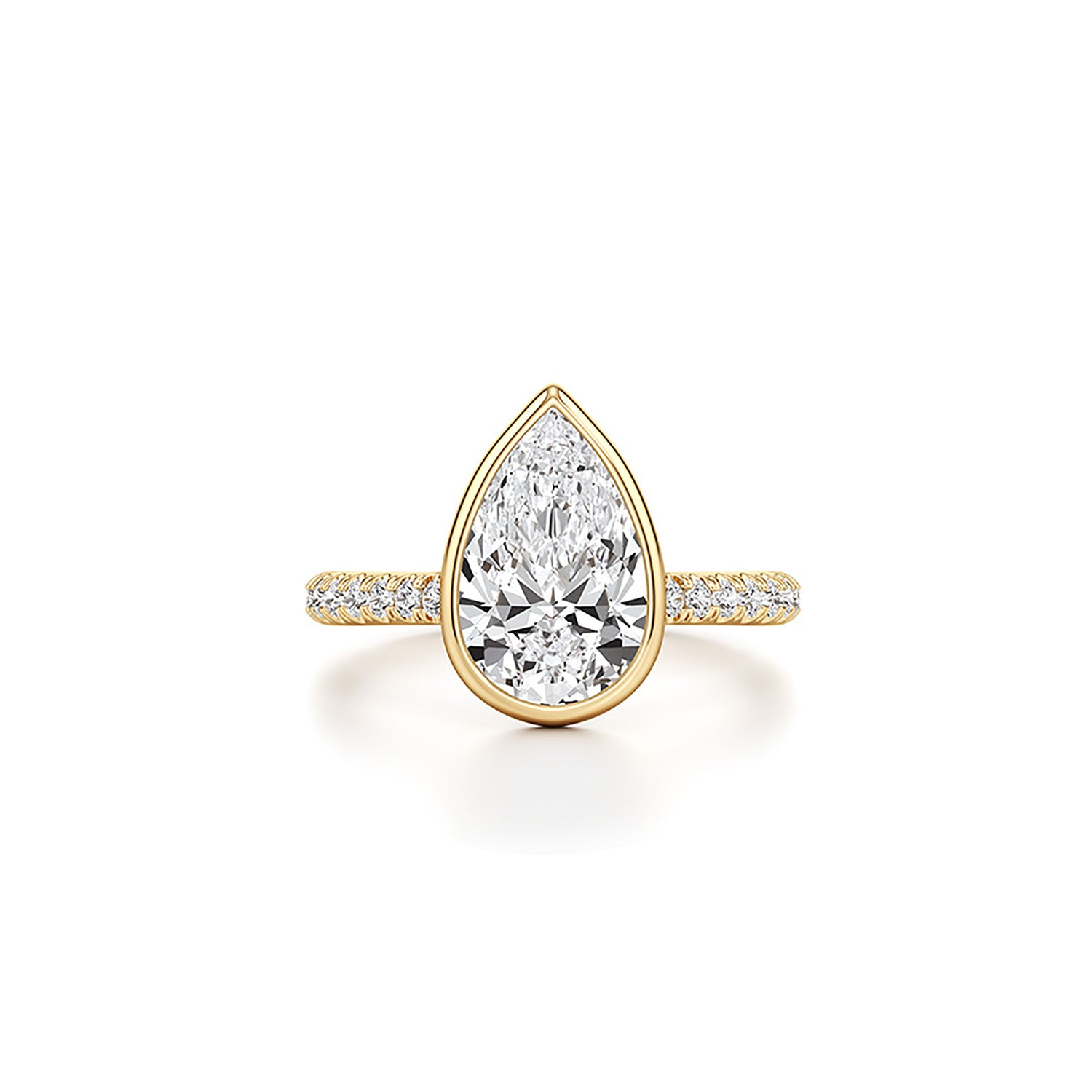 Teardrop Grace—Elegant Pear Cut Lab-Grown Diamond Ring