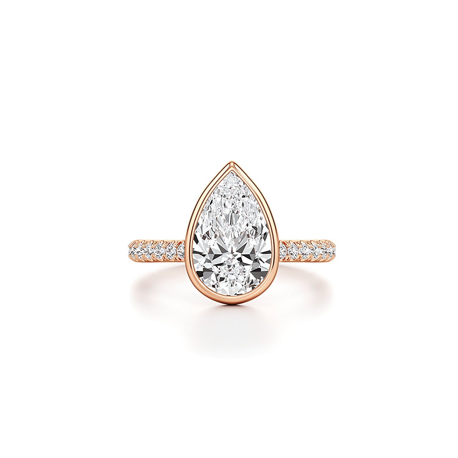 Teardrop Grace—Elegant Pear Cut Lab-Grown Diamond Ring
